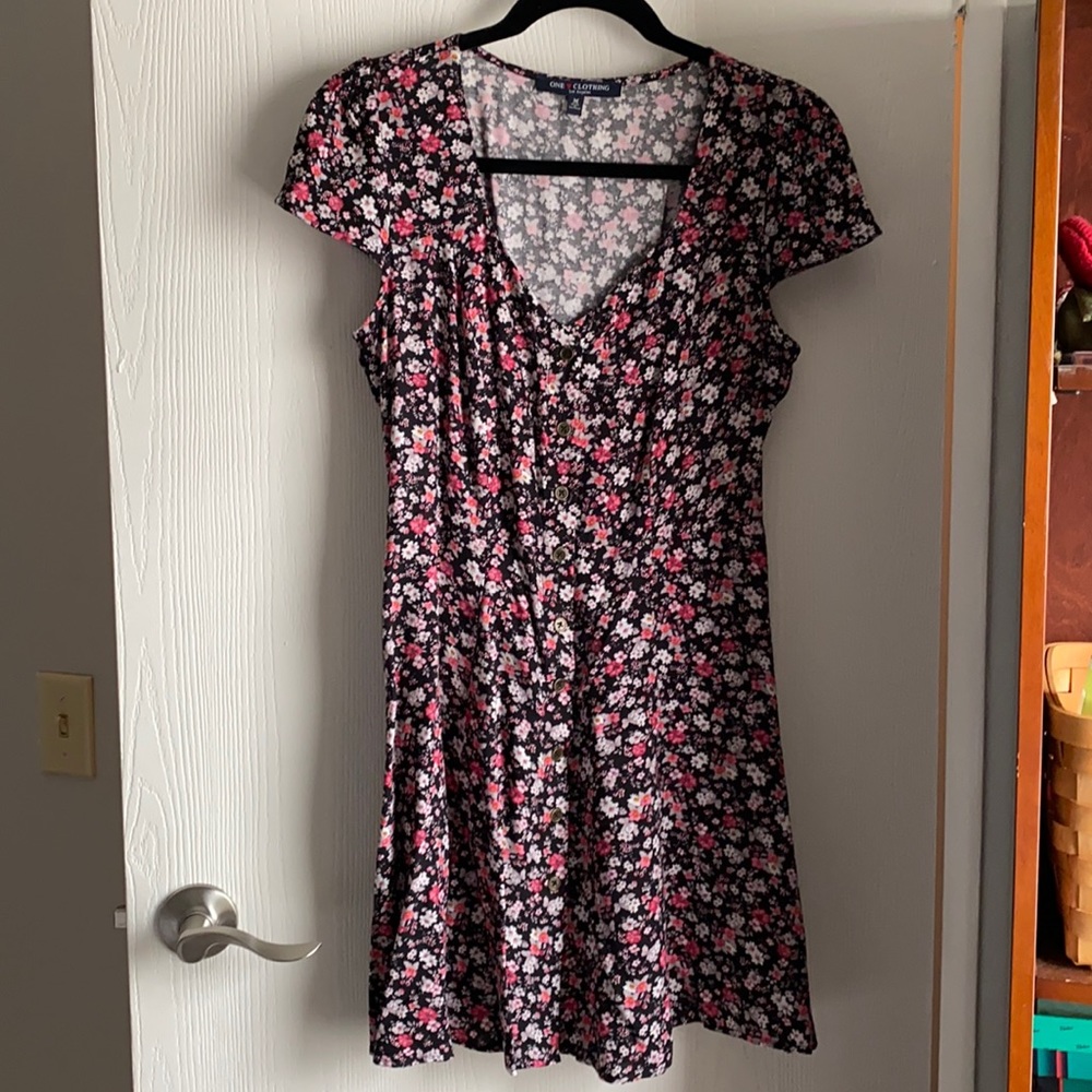 One Clothing Floral Pink Day Dress